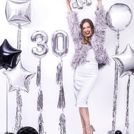 Honeycomb Bal Zwart 20cm van Partydeco koop je bij Partywinkel