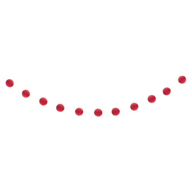 Honeycomb Slinger Rood 2,2m van Unique koop je bij Partywinkel