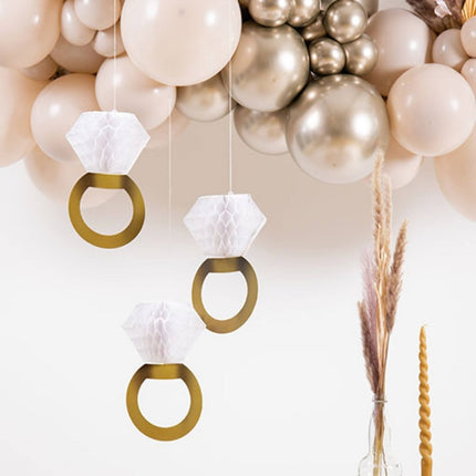 Honeycombs Ring 28cm - 3 stuks van Folat koop je bij Partywinkel