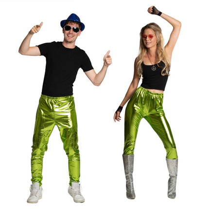 Disco Broek Groen Metallic