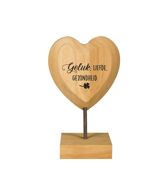 Houten Hart Geluk, Liefde En Gezondheid van Paper Dreams koop je bij Partywinkel