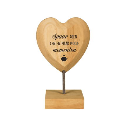 Houten Hart Spaar Geen Centen van Paper Dreams koop je bij Partywinkel