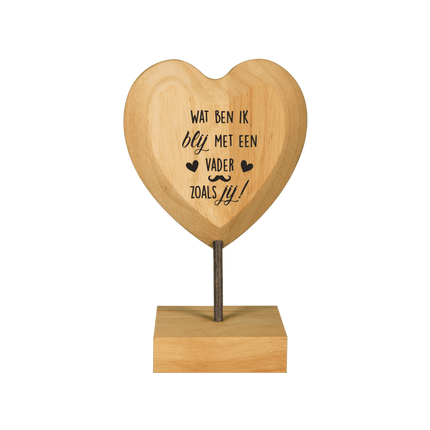 Houten Hart Vader van Paper Dreams koop je bij Partywinkel