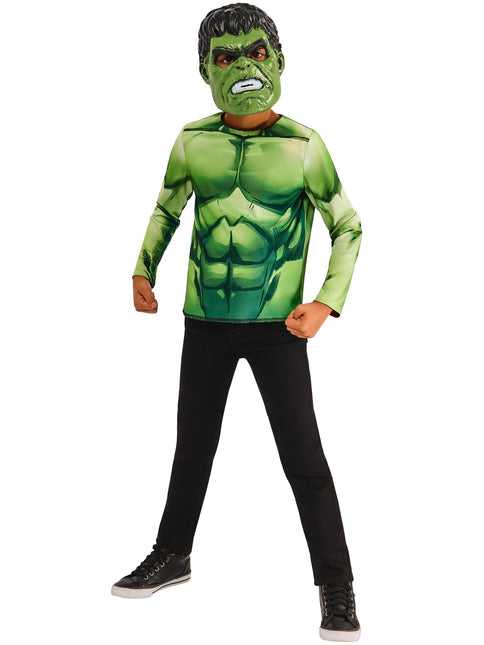 Hulk Reversible Shirt en Maskers Kind