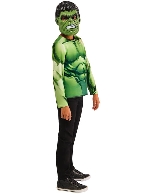 Hulk Reversible Shirt en Maskers Kind