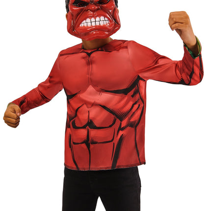Hulk Reversible Shirt en Maskers Kind