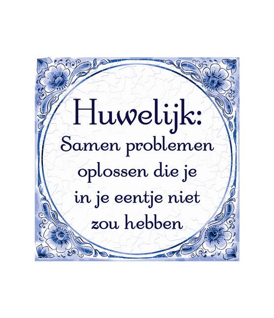 Huwelijk Delftsblauw Tegel van Paper Dreams koop je bij Partywinkel