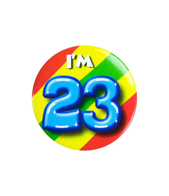 I'm 23 Button 23 Jaar 5,5cm van Paper Dreams koop je bij Partywinkel