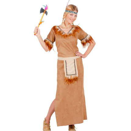 Indiaanse Jurk Bruin Dames van Widmann koop je bij Partywinkel