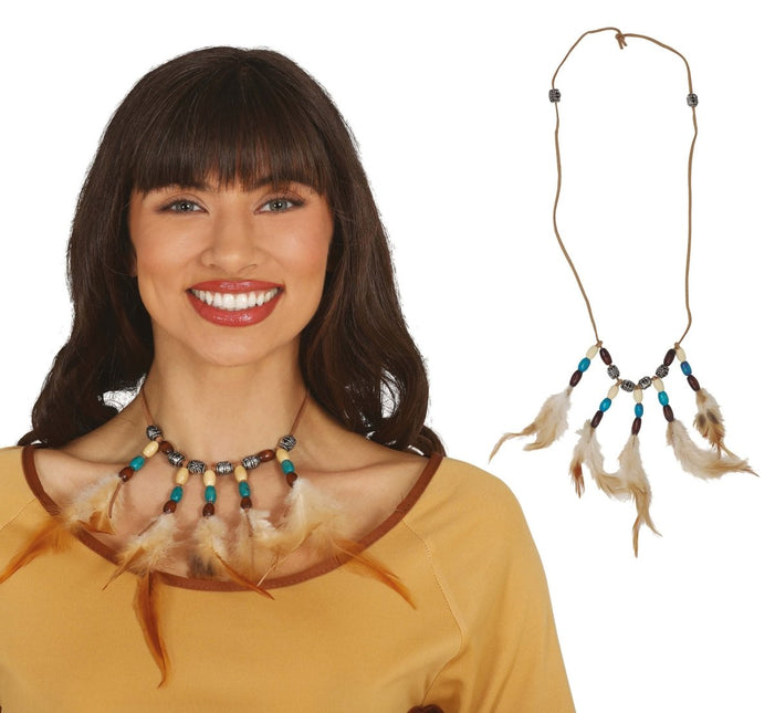 Indiaanse Veren Ketting van Fiestas Guirca koop je bij Partywinkel