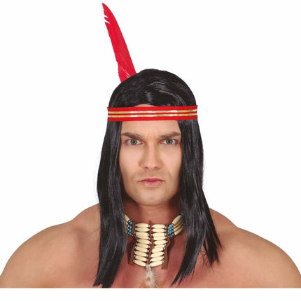 Indianen Pruik van Fiestas Guirca koop je bij Partywinkel