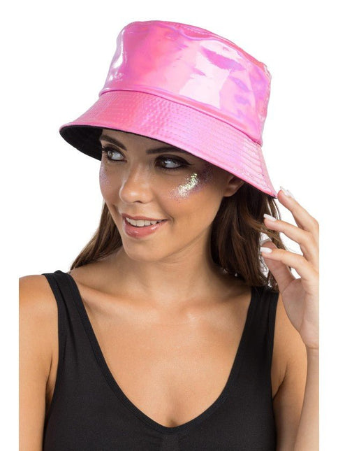 Iriserende Roze Vissershoed One Size van CHAKS koop je bij Partywinkel