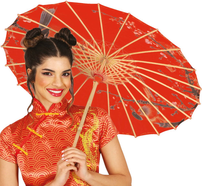 Japanse Paraplu Rood 82cm van Fiestas Guirca koop je bij Partywinkel