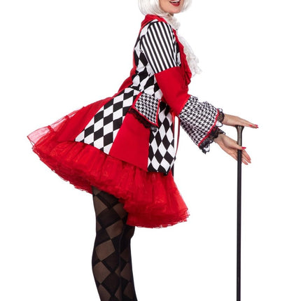 Rood Zwarte Jas Dames Ruiten van Wilbers & Wilbers koop je bij Partywinkel