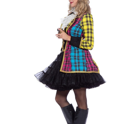 Schotland Jas Geel Blauw Roze Dames Ruit van Wilbers & Wilbers koop je bij Partywinkel