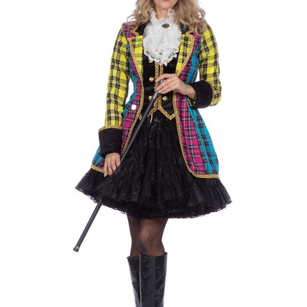 Schotland Jas Geel Blauw Roze Dames Ruit van Wilbers & Wilbers koop je bij Partywinkel
