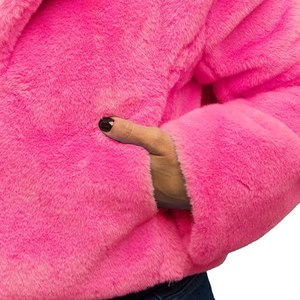 Jasje Fluffy rave neonroze (M/L) van Boland koop je bij Partywinkel
