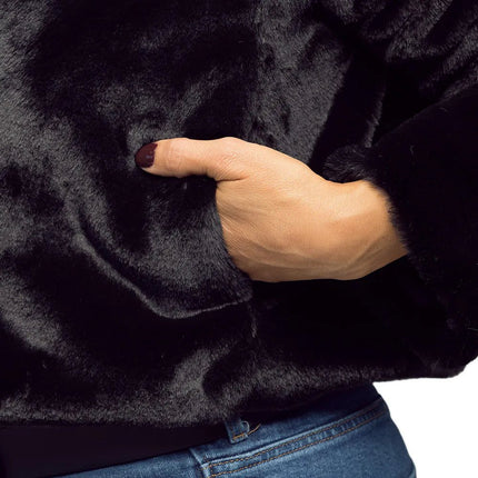 Jasje Fluffy rave zwart (M/L) van Boland koop je bij Partywinkel
