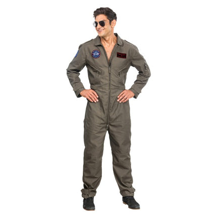 Straaljagerpiloot Jumpsuit Heren Olijfgroen