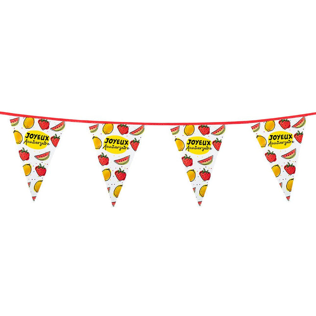 Joyeux Anniversaire Slingers Fruit 6m van Boland koop je bij Partywinkel