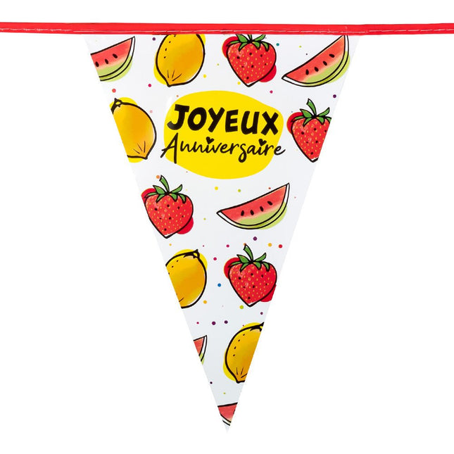 Joyeux Anniversaire Slingers Fruit 6m van Boland koop je bij Partywinkel