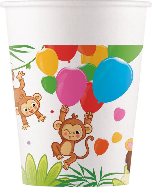 Jungle Dieren Bekers 8st van Procos koop je bij Partywinkel
