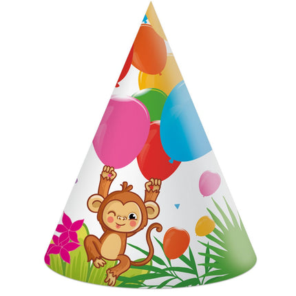 Jungle Dieren Hoedjes 6st van Procos koop je bij Partywinkel