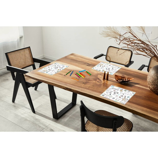 Jungle Dieren Placemats Kleurplaat Zoo Party 6st van Folat koop je bij Partywinkel