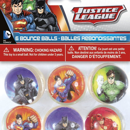 Justice League Stuiterballen 3cm 6st van Unique koop je bij Partywinkel