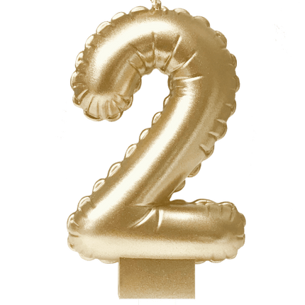 Kaars Folie Ballon Goud 2 10cm van Paper Dreams koop je bij Partywinkel