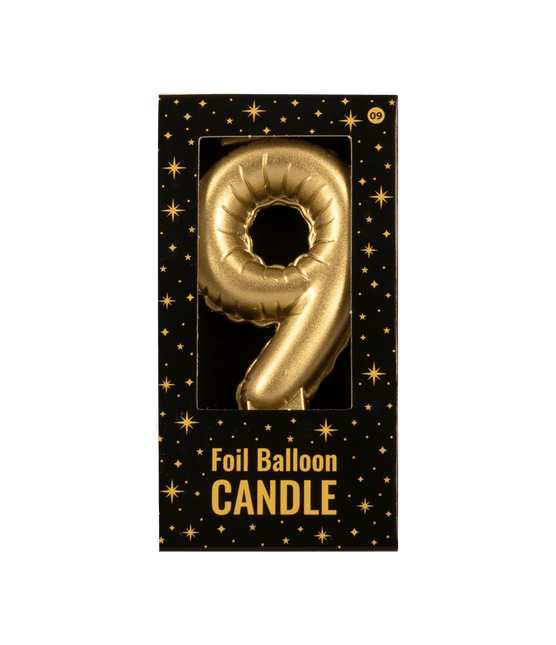 Kaars Folie Ballon Goud 9 10cm van Paper Dreams koop je bij Partywinkel