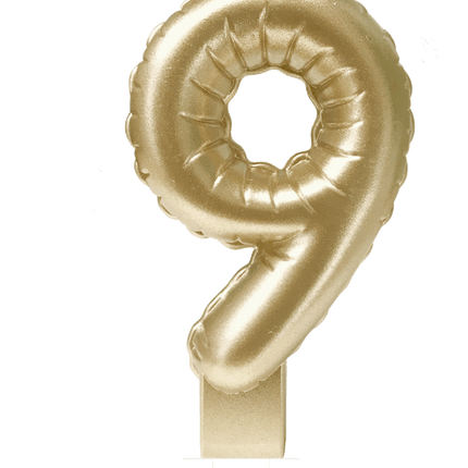 Kaars Folie Ballon Goud 9 10cm van Paper Dreams koop je bij Partywinkel