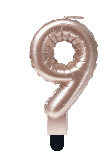 Kaars Folie Ballon Rose Goud 9 10cm van Paper Dreams koop je bij Partywinkel