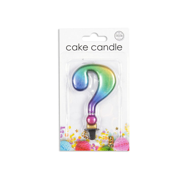 Kaars ? Jaar Regenboog 7cm van WeFiesta koop je bij Partywinkel