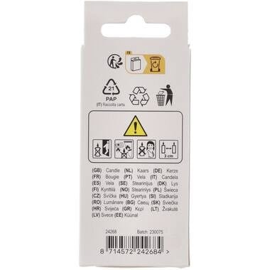 Kaars Pastel Cijfer 8 Meerkleurig van Folat koop je bij Partywinkel