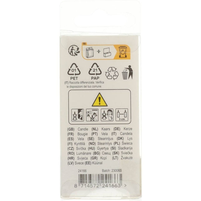 Kaars Simply Chique Silver Cijfer 6 van Folat koop je bij Partywinkel