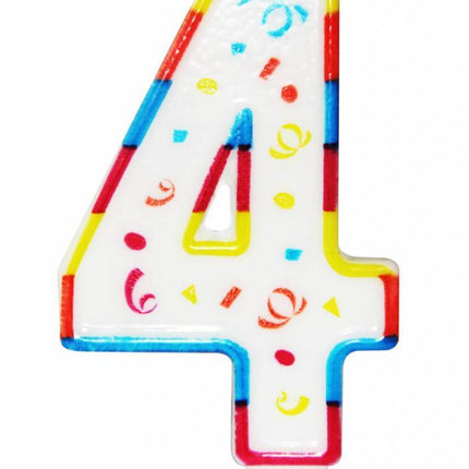 Kaars XL 4 Jaar 17cm van Folat koop je bij Partywinkel