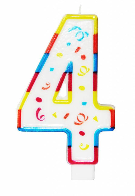 Kaars XL 4 Jaar 17cm van Folat koop je bij Partywinkel