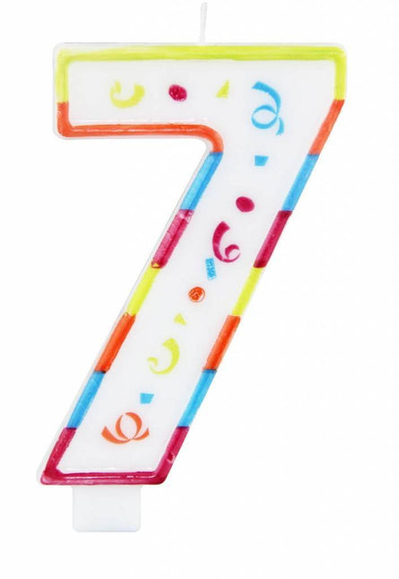 Kaars XL 7 Jaar 17cm van Folat koop je bij Partywinkel