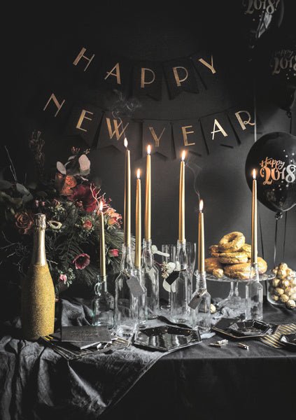 Kaarsen Goud Metallic 29cm 10st van Partydeco koop je bij Partywinkel