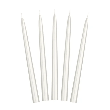 Kaarsen Parelmoer Metallic 24cm 10st van Partydeco koop je bij Partywinkel