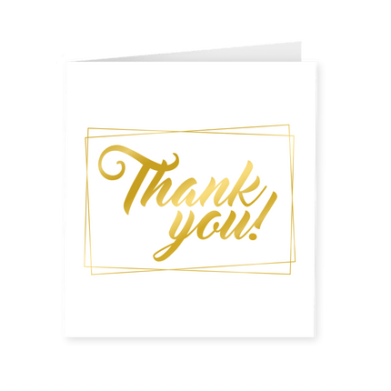 Kaart Thank You Goud Wit 15cm van Paper Dreams koop je bij Partywinkel
