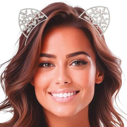 Kat Haarband Zilver van Fiestas Guirca koop je bij Partywinkel