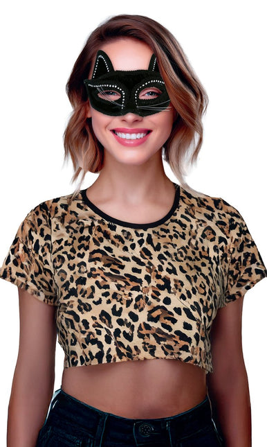 Kat Oogmasker Zwart Volwassen van Fiestas Guirca koop je bij Partywinkel