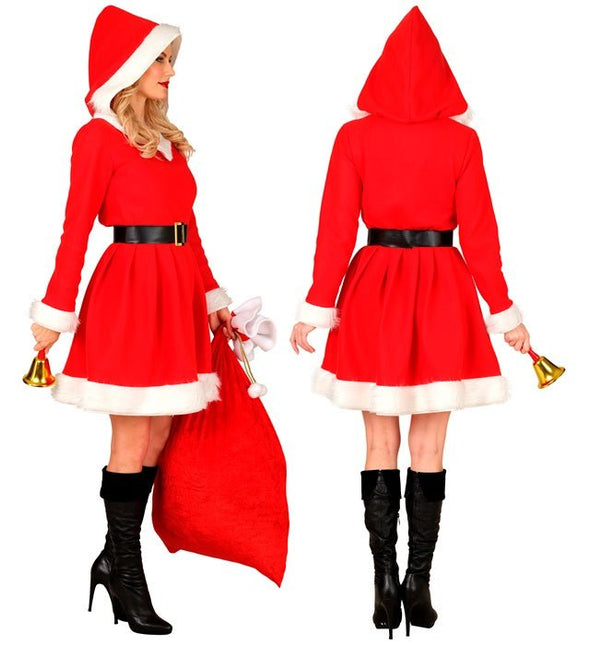 Kerst Jurk Rood Wit Dames van Widmann koop je bij Partywinkel