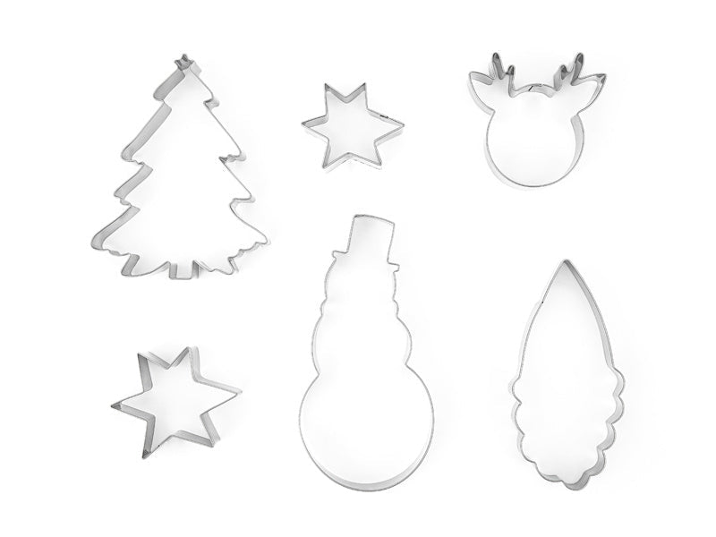 Kerst Koekvormpjes 6 delig van Partydeco koop je bij Partywinkel