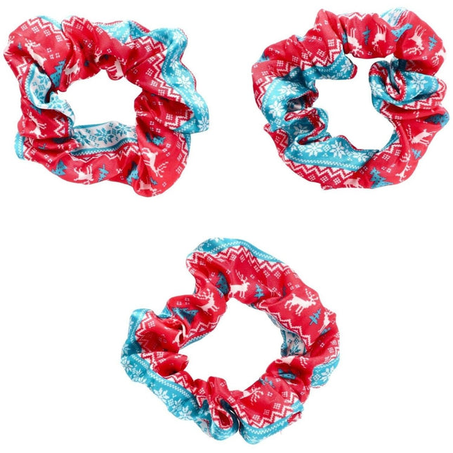 Kerst Scrunchies 3st van Folat koop je bij Partywinkel