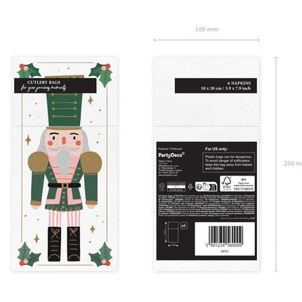 Kerst Uitdeelzakjes Notenkraker 20cm van Partydeco koop je bij Partywinkel