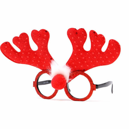 Kerstbril Rendier Rood van Fiestas Guirca koop je bij Partywinkel