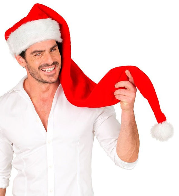 KERSTMAN MUTS PLUCHE EXTRA LANG 125 CM van Widmann koop je bij Partywinkel